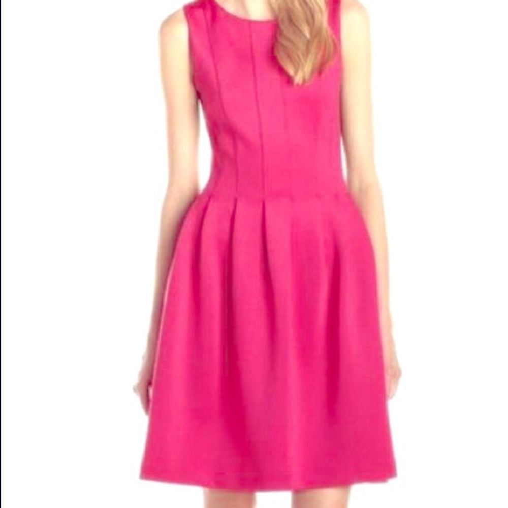 Calvin Klein Fit and Flare Magenta Dress Size 14 New with Tags